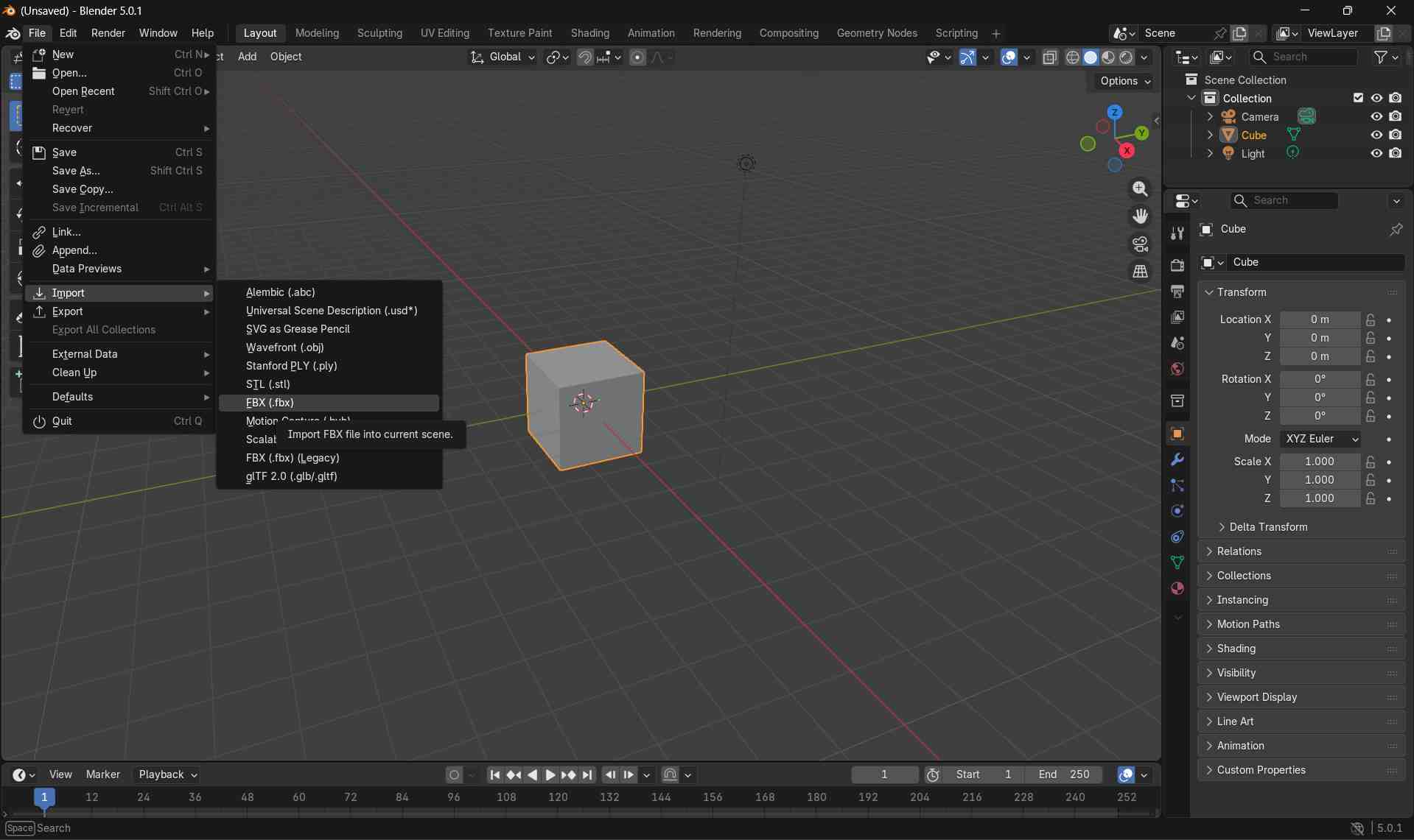 Export settings in fusion software